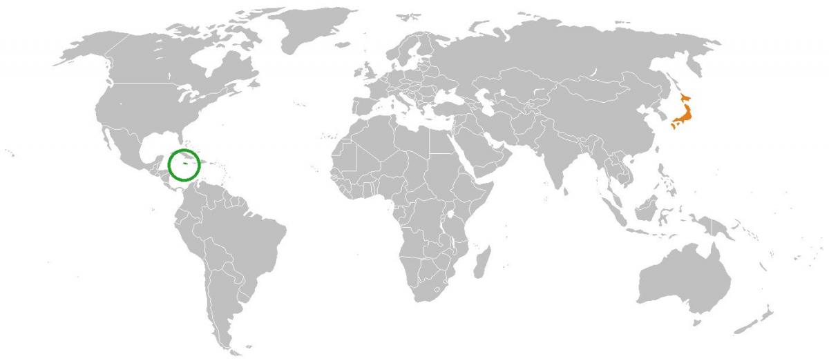jamaika uz pasaules kartes