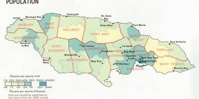 Iedzīvotāju karte jamaika